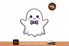 Cute ghost with bow tie white Product Image 1