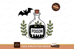 Poison bottle with leaves liquid cork Product Image 1