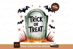 Tombstone bats grass halloween trick Product Image 1