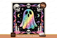 Rainbow ghost skulls moon candles image Product Image 1