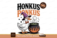 Goose flying broomstick pumpkins witches hat image Product Image 1