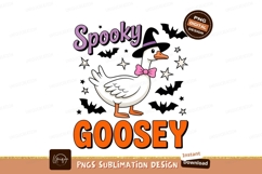 Black goose wearing hat and bow halloween spooky Product Image 1