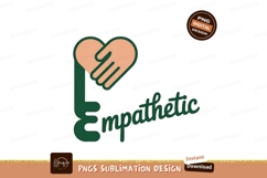 Caring hands heart logo with text empathy support brewing po Product Image 1