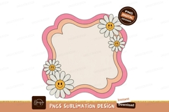 Smiling daisy frame with wavy border flower Product Image 1