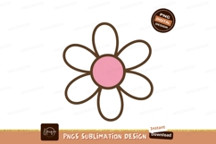 Pink centered white petal flower petals brown Product Image 1