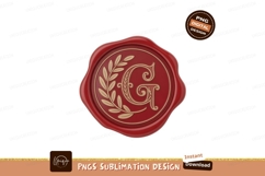 Red wax seal with gold letter G image Product Image 1