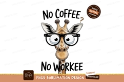 Giraffe wearing glasses with text funny cartoon Product Image 1