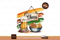 Beer mug pretzels chips cheers sign bowl Product Image 1