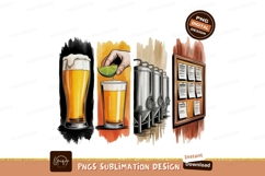 Beer brewing process illustration fermentation tanks Product Image 1
