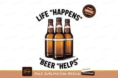 Three amber beer bottles with blue caps image Product Image 1