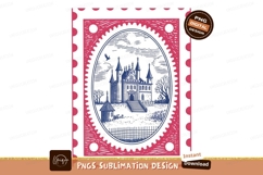 Haunted mansion silhouette stamp gothic spooky Product Image 1