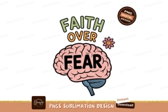 Faith over fear brain flower pink Product Image 1