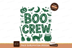 Halloween Boo Crew Graphic pumpkin bats Product Image 1