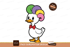 Black duck festive headwear red bow orange green Product Image 1