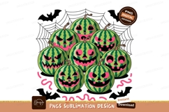 Watermelon Halloween faces spooky jackolantern Product Image 1