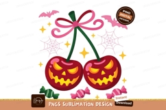 Spooky cherry Halloween decorations bats spiderwebs Product Image 1