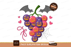 Halloween grape jackolantern bunch pumpkin fruit Product Image 1