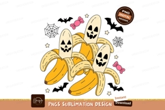 Spooky bananas with candy and webs halloween jackolantern Product Image 1