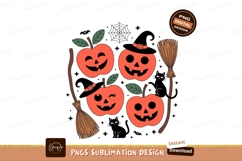 Halloween apples witches cats brooms image Product Image 1