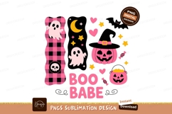 Pink Halloween Ghosts Pumpkins Moon Stars Hearts Candy Skull Product Image 1