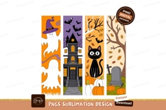 Halloween ghosts haunted house black cat pumpkins tombstone Product Image 1
