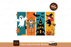 Halloween characters flying haunted house ghost scarecrow Product Image 1