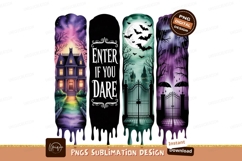 Spooky haunted houses and gates halloween Product Image 1