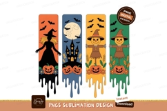Halloween themed scarecrows witches pumpkins bats image Product Image 1