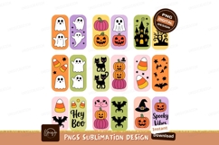 Halloween themed stickers ghosts pumpkins cats bats castle Product Image 1
