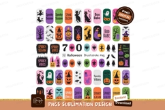 Halloween themed nail art designs spooky pumpkins Product Image 1