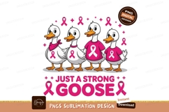 White geese pink ribbons breast cancer awareness image Product Image 1