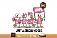 Pink ribbon ducks march for hope flag Product Image 1