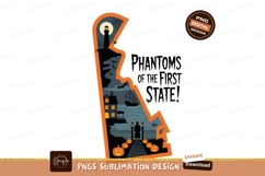 Spooky lighthouse haunted house ship scene halloween Product Image 1
