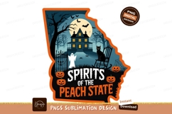 Spooky haunted house black cat ghost pumpkins halloween Product Image 1
