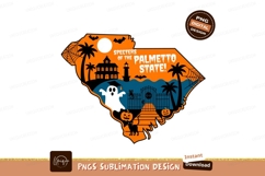 Spooky South Carolina Halloween Scene ghost pumpkin Product Image 1