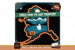 Alaskan ghost fishing pumpkin patch mountains lake Product Image 1