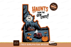 Spooky Idaho Halloween Scene ghost tractor Product Image 1
