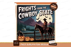 Cowboy Halloween Frights horse pumpkin Product Image 1