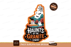 Haunted house ghost bats autumn landscape halloween Product Image 1