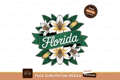 White lilies green ribbon florida yellow Product Image 1