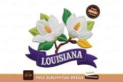 Magnolia branch with Louisiana banner flower white Product Image 1