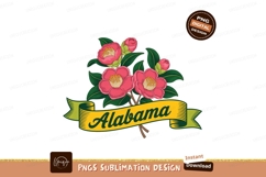 Pink camellias green leaves yellow ribbon image Product Image 1
