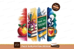 Apple books pencils chalkboard mug image Product Image 1
