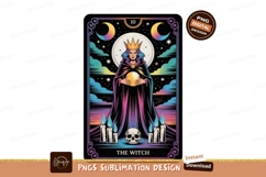 Royal sorceress holding orb with skull and candles Product Image 1