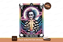 Skeleton trickster holding candle with spooky background Product Image 1