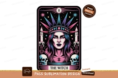 Mystical woman with crown and skulls witch tarot Product Image 1
