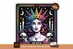 Witch queen with crown skulls candles image Product Image 1