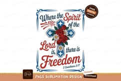 Red roses cross freedom scripture religious Product Image 1