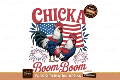 Patriotic Roosters Fireworks Celebration american Product Image 1