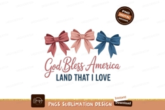 Red pink blue bows patriotic text image Product Image 1